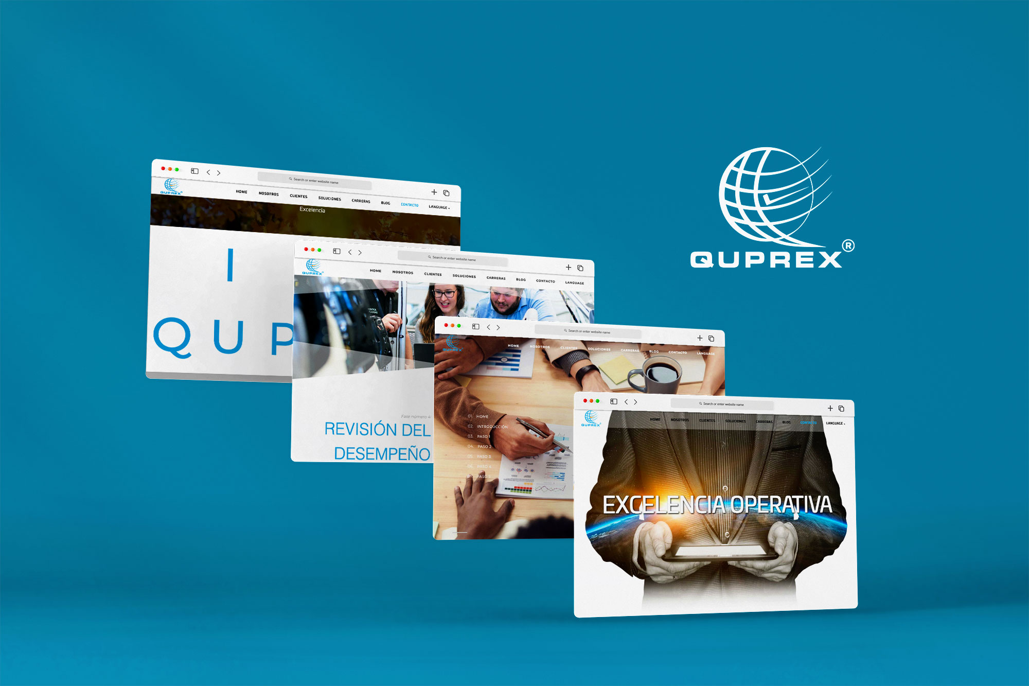Slides de sitio web de Quprex